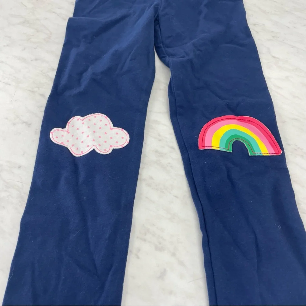 Carter's Navy Leggings with Rainbow and Cloud Accents